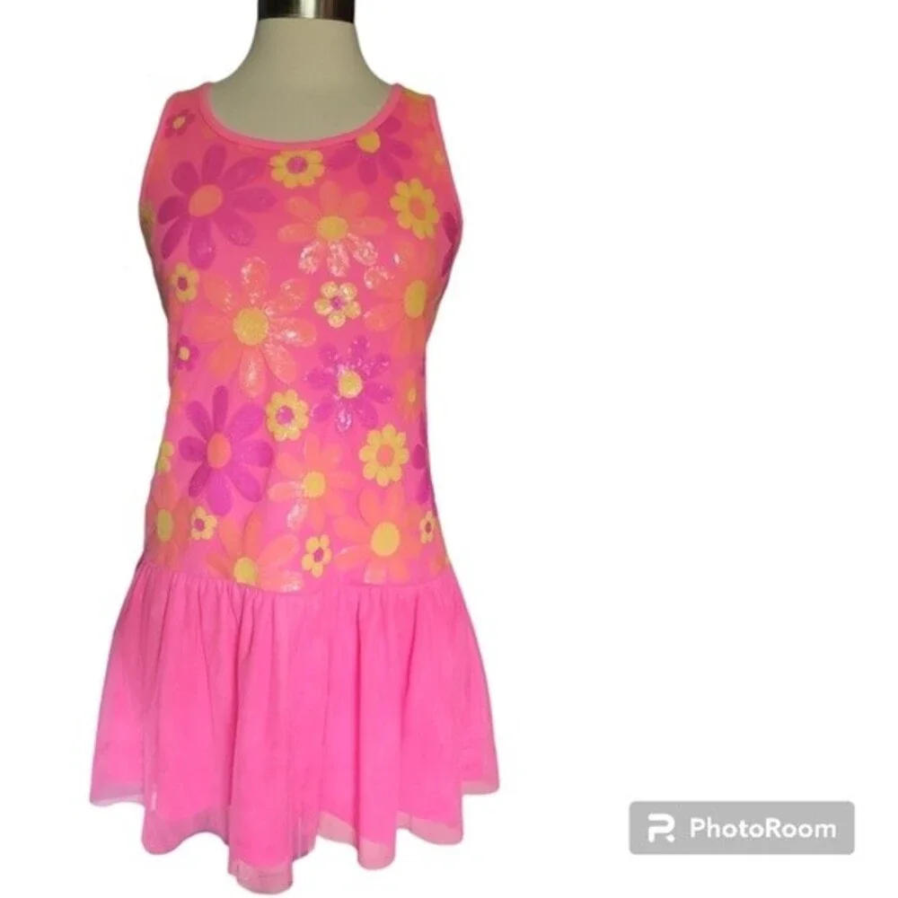 JUSTICE PINK SEQUIN SUMMER DRESS - 18